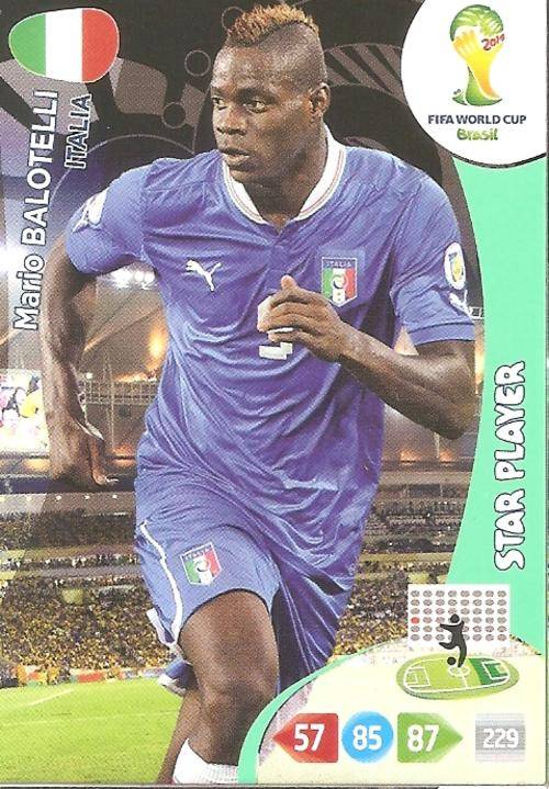 WORLD CUP 2014 ADRENALYN XL - MARIO BALOTELLI "STAR PLAYER" CARD