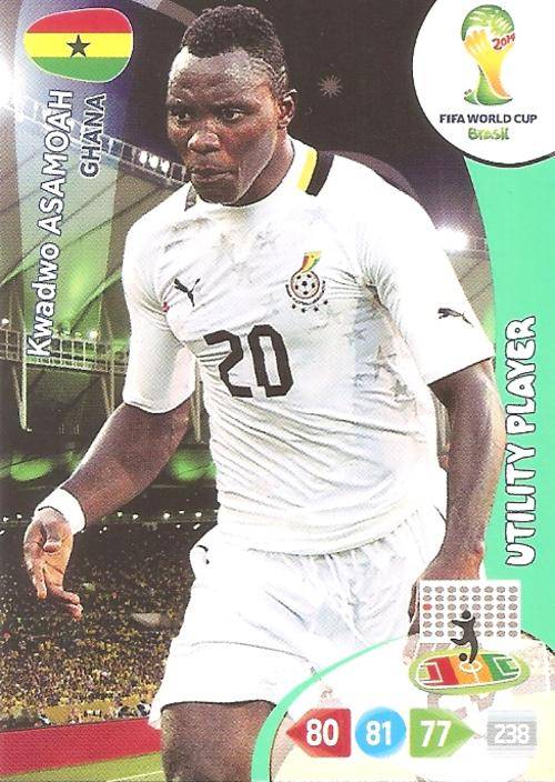 WORLD CUP 2014 ADRENALYN XL - K ASAMOAH "UTILITY PLAYER" CARD