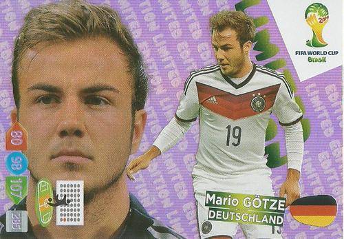 MARIO GOTZE - WORLD CUP 2014 ADRENALYN XL - "LIMITED EDITION"  CARD