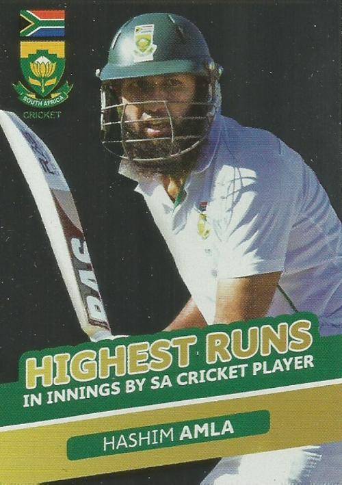 HASHIM AMLA - 2014 BIG BALL "HEROES COLLECTION" - "TOP TEST RANKING" FOIL CARD 27