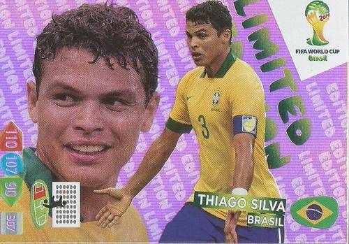 THIAGO SILVA - WORLD CUP 2014 ADRENALYN XL - "LIMITED EDITION"  CARD