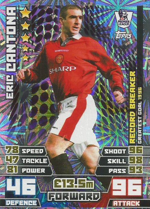 ERIC CANTONA - MATCH ATTAX 2014/2015 - "RECORD BREAKER" CARD