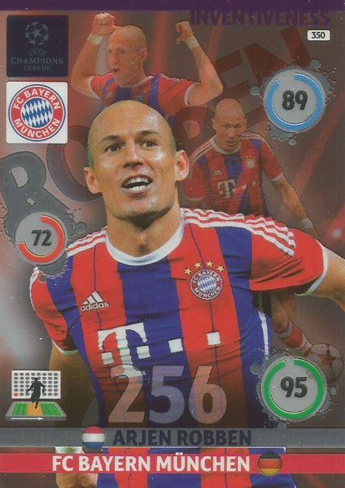 ARJEN ROBBEN - CHAMPIONS LEAGUE  2014/15 - "INVENTIVENESS" FOIL CARD 350
