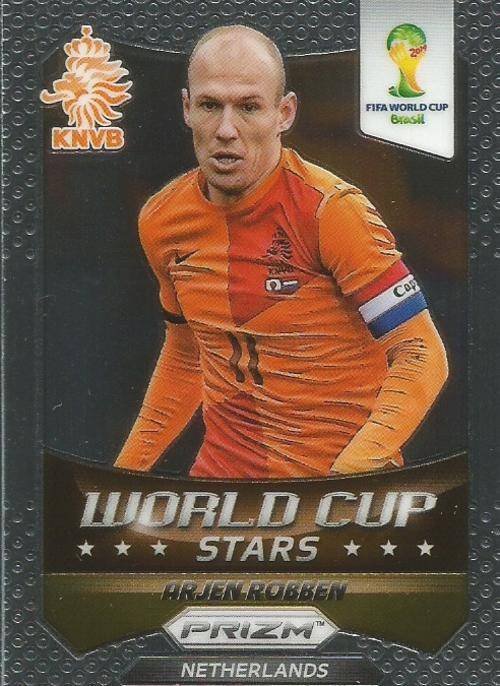 ARJEN ROBBEN - WORLD CUP 2014 PANINI "PRIZM" - "W/CUP STARS" CARD 20
