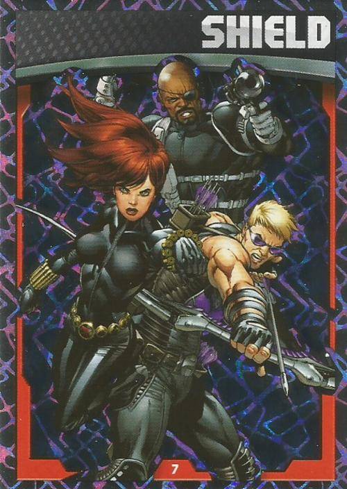 SHIELD - MARVEL HERO ATTAX `AVENGERS` 2015 - `HOLOGRAPHIC` FOIL TRADING CARD 7