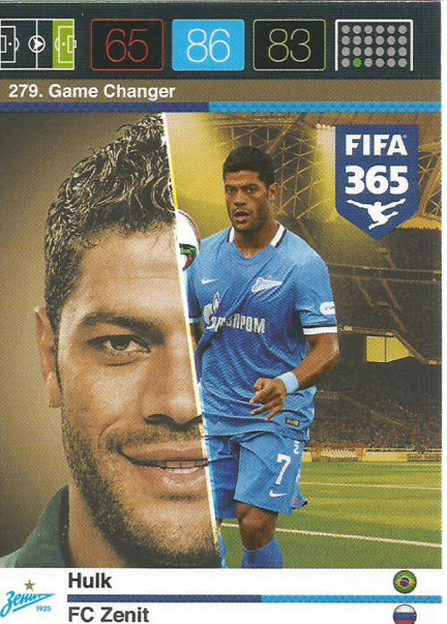 HULK  - PANINI FIFA 365 - "GAME CHANGER" TRADING CARD