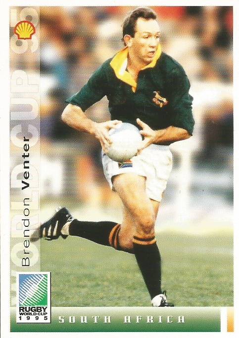 BRENDAN VENTER - SPORTS DECK "RUGBY WORLD CUP 95" - BASE TRADING CARD 25