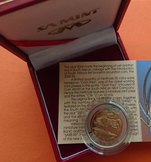 SA MINT 2004 BI-METAL - OOM PAUL MINT MARK - R5 UNCIRCULATED 759 of 3243
