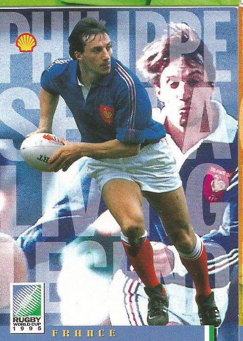PHILIPPE SELLA - SPORTS DECK `RUGBY WORLD CUP 95` -  `LIVING LEGEND` TRADING CARD