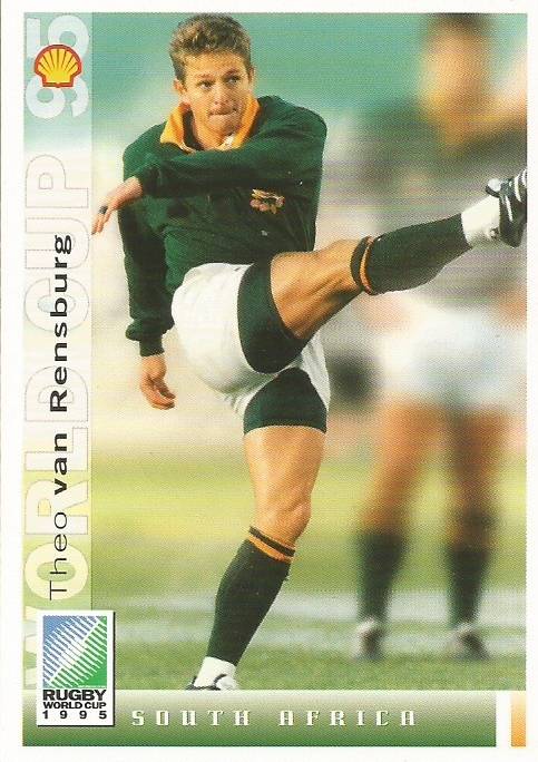 THEO VAN RENSBURG - SPORTS DECK "RUGBY WORLD CUP 95" -  BASE TRADING CARD 18