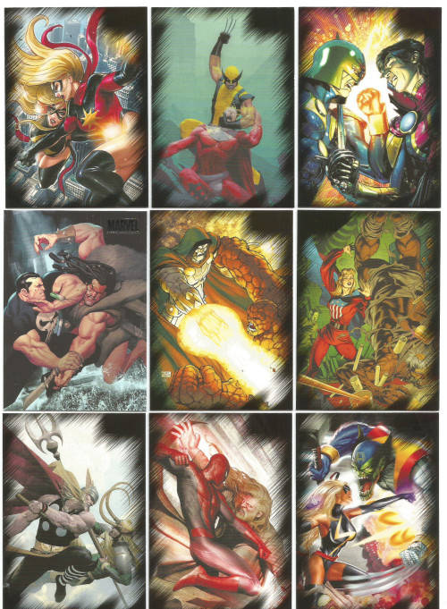 MARVEL "HEROES & VILLAINS" 2010 - JOB LOT OF 38 BASE TRADING CARDS