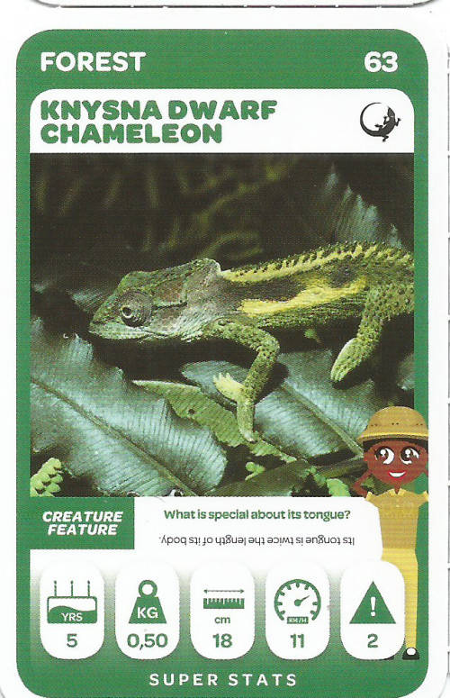 PICK n PAY "SOUTH AFRICAN SUPER ANIMALS" SERIES 2 - TRADING CARD 63