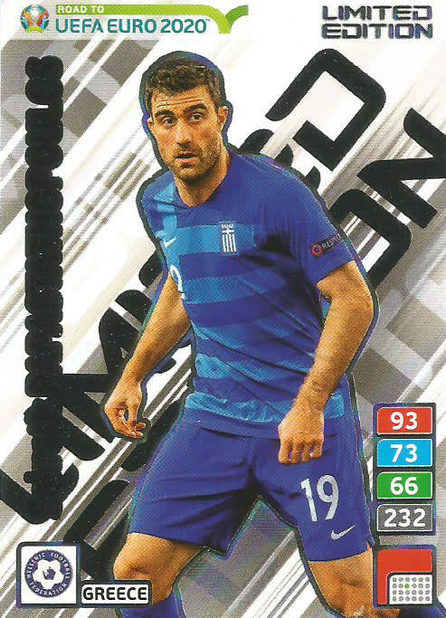 S. PAPASTATHOPOULOS  - PANINI "ROAD TO EURO 2020"  - "LIMITED EDITION" TRADING CARD