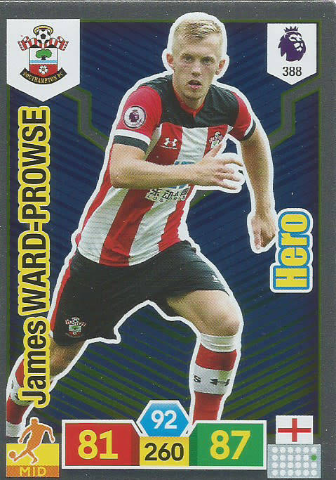 JAMES WARD PROWSE - EPL ADRENALYN XL 2019/20 - FOIL "HERO" TRADING CARD 388