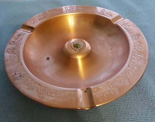 COPPER ASHTRAY - 20cm DIAMETER - KIMBERLEY MINE - IN GOOD CONDITION