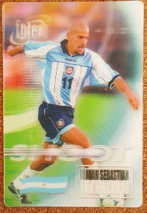 SEBASTIEN VERON - FUTERA PLATINUM 2002 3D - "RARE" "HOLOGRAPHIC" INSERT 3D TRADING CARD