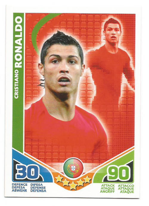 CRISTIANO RONALDO - TOPPS FIFA WORLD CUP 2010 - BASE TRADING CARD - INTERNATIONAL EDITION