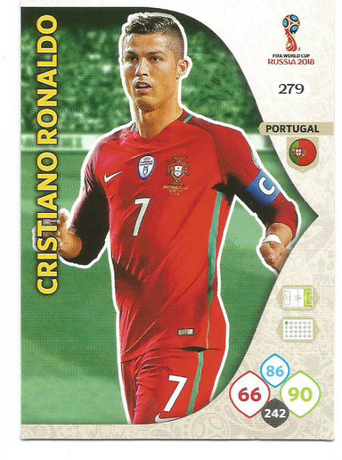 CRISTIANO RONALDO - PANINI `FIFA WORLD CUP` 2018 - BASE TRADING CARD