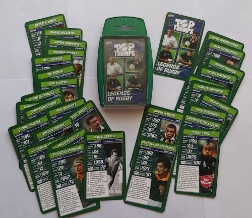RUGBY LEGENDS (World Rugby) - TOP TRUMPS 2020 - COMPLETE SET of 30 TOP TRUMPS CARDS