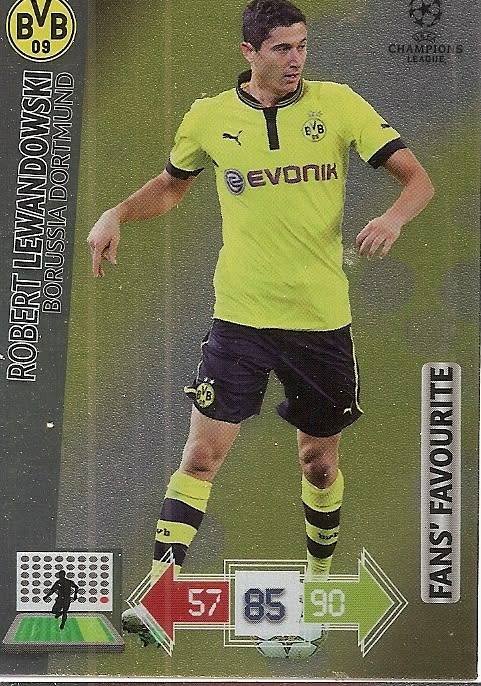 ROBERT LEWANDOWSKI(Dortmund) - PANINI `CHAMPIONS LEAGUE 2012/13` - FOIL `FANS FAVOURITE` CARD