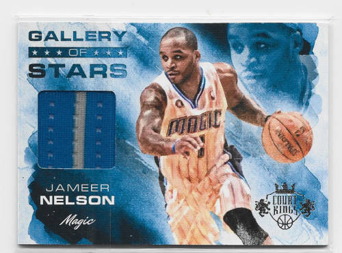 JAMEER NELSON  - PANINI BASKETBALL `NBA 2013/14`- `GALLERY of STARS` `JERSEY` TRADING CARD #99
