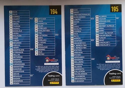 EURO 2008 PREMIUM - PANINI `UEFA EURO 2008 PREMIUM` COLLECTION - LOT of 146 `BASE` TRADING CARDS