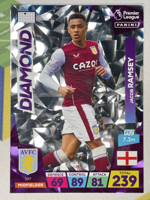 JACOB RAMSEY - PANINI  English Premier League 2022/23 - `DIAMOND` TRADING CARD 397