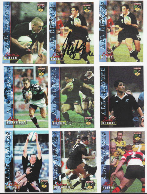 ALL BLACKS - PANINI RUGBY CARD COLLECTION 1997 - Complete Set of 30 Trading Cards - 5 Signed card
