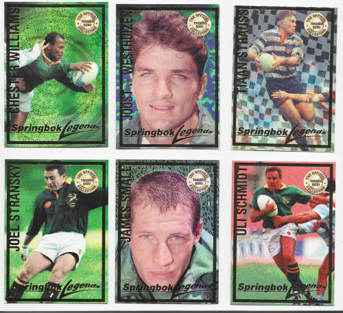 SPRINGBOKS WORLD CHAMPIONS 95 - RUGBY CARD COLLECTION 1997 - COMPLETE SET of 15 FOIL TRADING CARDS