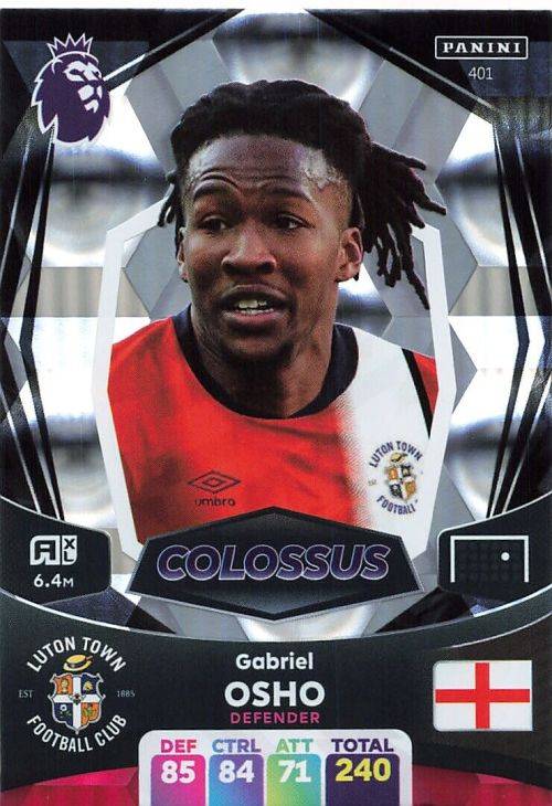 GABRIEL OSHO - PANINI English Premier League 2023/24 -FOIL `COLOSSUS` TRADING CARD 401