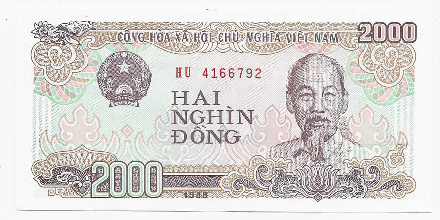 VIETNAM BANK - 2000 DONG BANK NOTE 1988 - UNC CONDITION