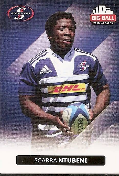 SCARRA NTUBENI - BIG BALL RUGBY COLLECTION  2012 - THE STORMERS BASE TRADING CARD 193
