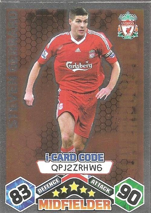 MATCH ATTAX 09/10 - STEVEN GERRARD i CARD