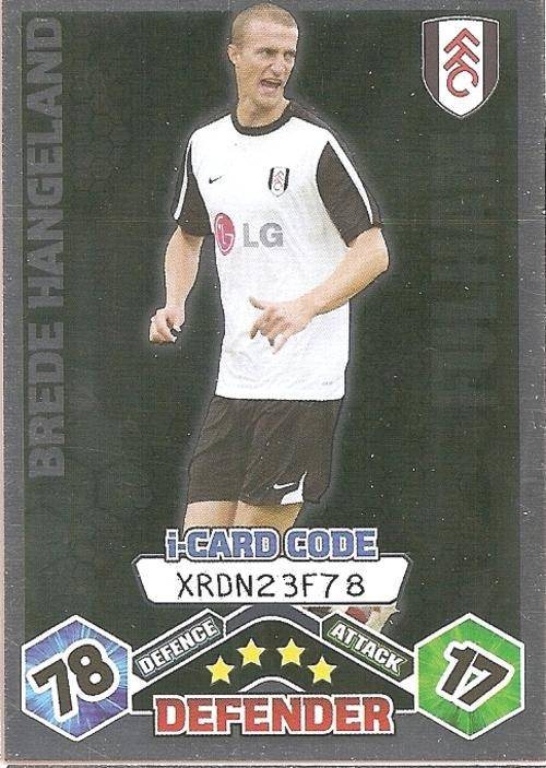 MATCH ATTAX 09/10 - BREDE HANGELLAND i CARD