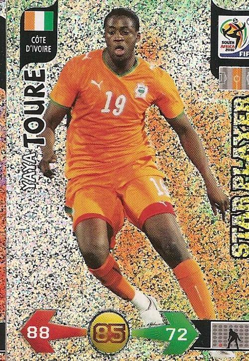 FIFA 2010 WORLD CUP ADRENALYN XL - YAYA TOURE "STAR PLAYER" CARD
