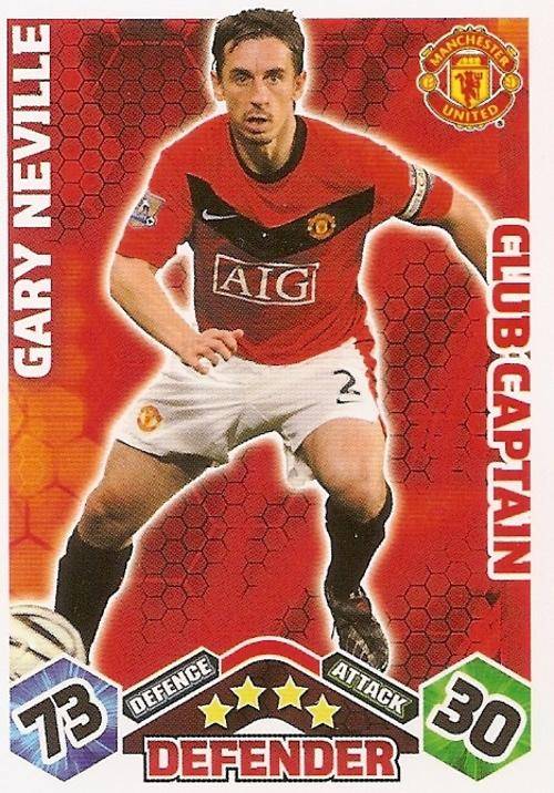 MATCH ATTAX EXTRA 2009/10 - GARY NEVILLE CLUB CAPTAIN CARD