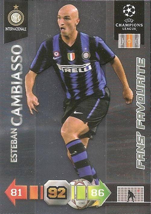 CHAMPIONS LEAGUE 2010/11 - ESTEBAN CAMBIASSO FANS FAVOURITE CARD