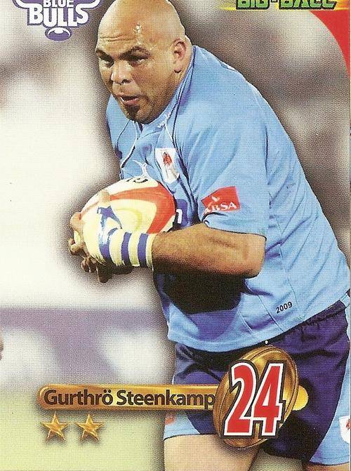 BIG BALL 2010 RUGBY COLLECTION - GURTHO STEENKAMP BASE CARD BB20