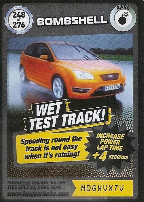 TOP GEAR TURBO CHALLENGE - BOMBSHELL (248) RARE CARD