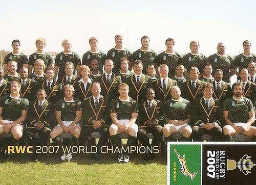 2011 RUGBY WORLD CUP COLLECTION - SOUTH AFRICA WORLD CUP CHAMPS. 123 CARD