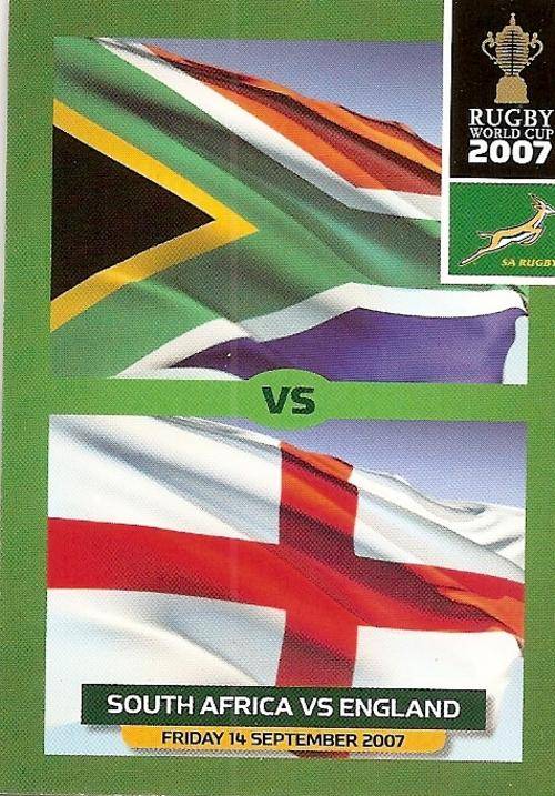 2011 RUGBY WORLD CUP COLLECTION - 2007 WC GAME SCORE BASE CARD 104
