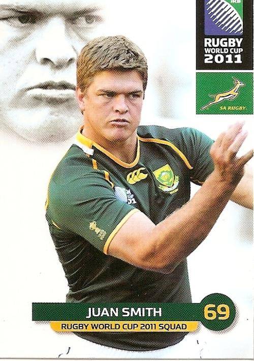 2011 RUGBY WORLD CUP COLLECTION - JUAN SMITH BASE CARD 85
