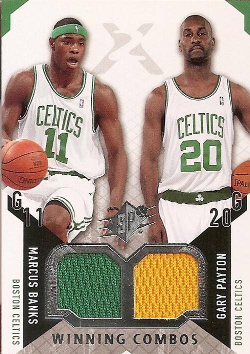 BANKS & PATON BOSTON CELTICS - WINNING COMBOS DUAL "JERSEY" CARD - UPPER DECK