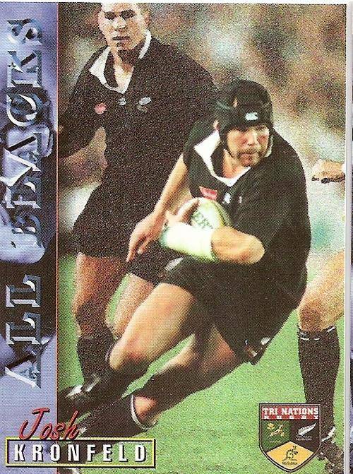 RUGBY 1997 COLLECTION by PANINI - JOSH KRONFELD "ALL BLACKS" BASE CARD 39