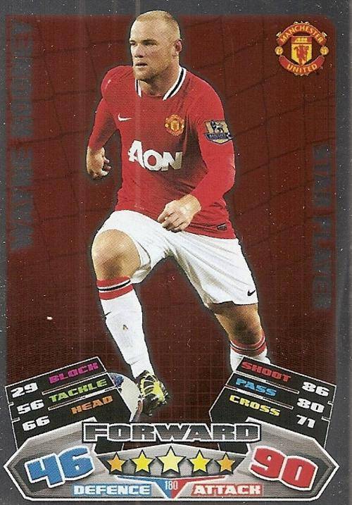 MATCH ATTAX 2012 - WAYNE ROONEY "STAR PLAYER" CARD