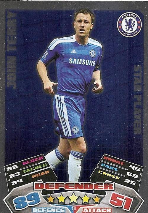 MATCH ATTAX 2012 - JOHN TERRY "STAR PLAYER" CARD