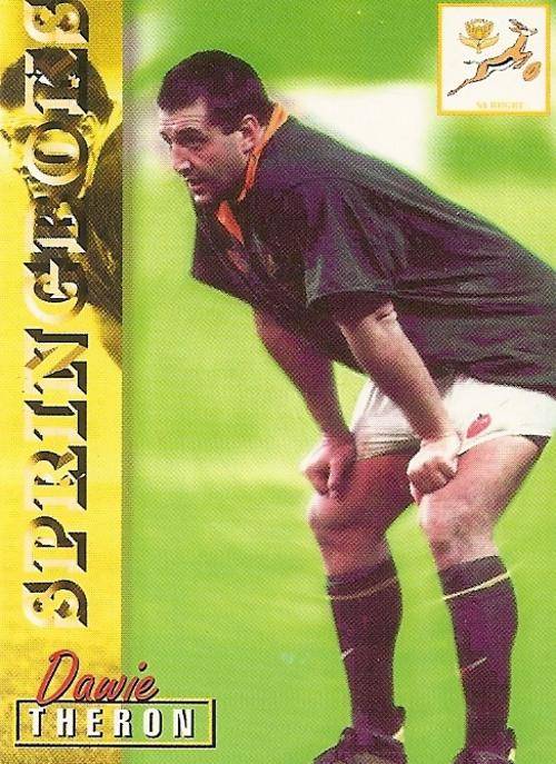 RUGBY 1997 COLLECTION by PANINI - DANIE THERON "SPRINGBOKS" BASE CARD 18
