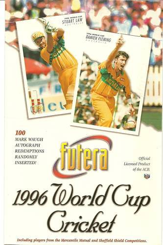 CRICKET WORLD CUP 1996 by FUTERA - "VERY RARE" COMPLETE 100 CARD SET - NO BINDER