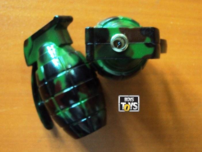 Hand Grenade Style Refillable Butane Cigarette Lighter with Sound