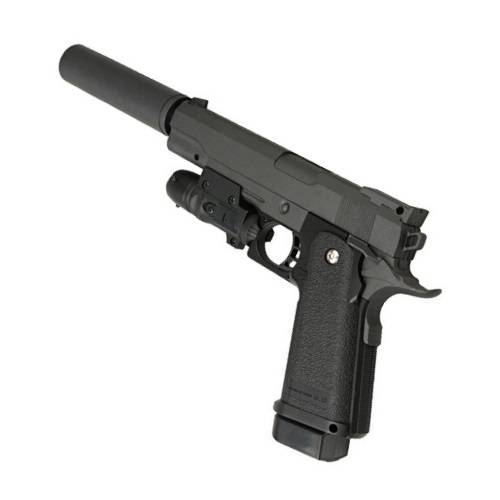Metal Airsoft BB Pistol with Silencer - G6A